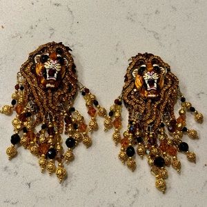 LUNCH AT THE RITZ TIGER EARRINGS!  Fabulous